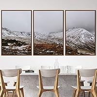 3 Piece Framed Canvas Wall Art Snow Mountain Landscape Canvas Prints Home Artwork Decoration for Living Room,Bedroom - 16