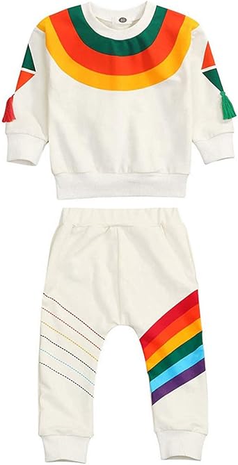 rainbow print baby clothes