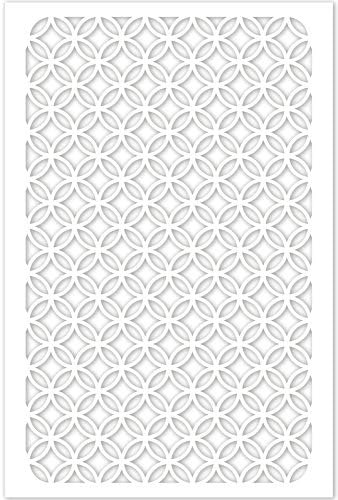 Acurio 4832ID-1-WH-MSC Lattice Moors Circles Panel Screen as Trellis, Patio &amp; Outdoor Decor, White