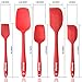 TUKANG Premium Silicone Spatula Set,Rubber Heat Resistant, Easy To Clean,Solid Stainless Steel Core Seamless One-Piece Design,Best Nonstick Cookware Cooking and Baking Kit