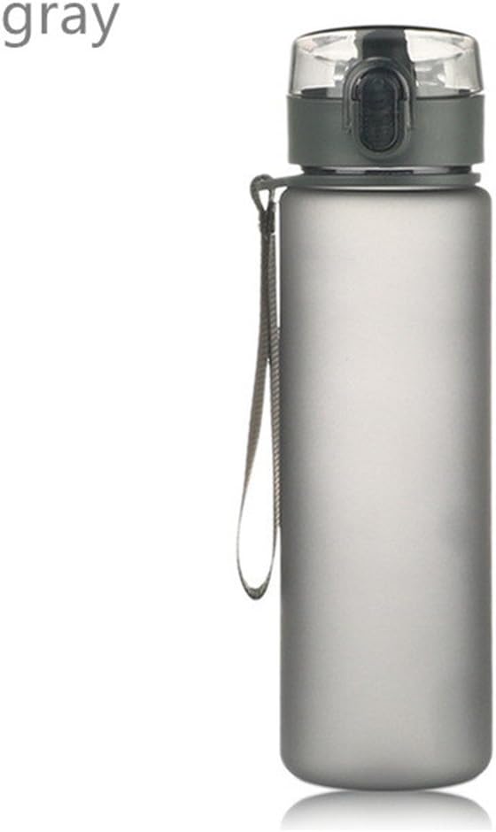 ADGWRA 400ML 560ML Tour Outdoor Sport School Leak Proof Seal Water Bottle Plastic Tritan Drink Canteen BPA Free gray 400ml