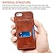 iPhone SE Case, Benuo [Vintage Series] [1 Card Slot] iPhone 5S Genuine Leather Case, Premium Corrected Grain Leather Back Cover [Slim Fit] for Apple iPhone SE 5S 5 (Retro Brown)