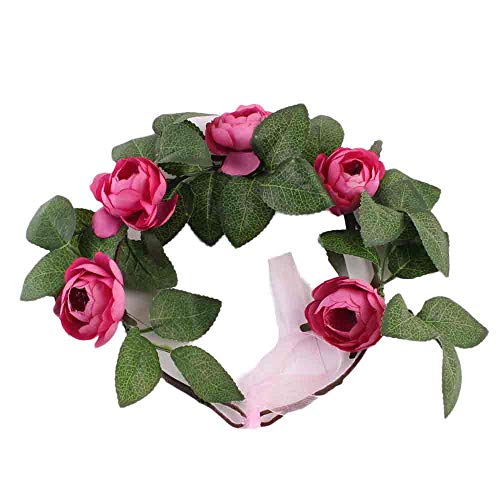 Women Girl Flower Headbands Rose Floral Crown Wreath Garland Headpiece Wedding Festival Party
