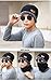 Gellwhu Men Winter Slouchy Beanie Hat Scarf Set Women Lined Thick Knit Skull Cap (Hat+Scarf (Black))