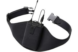 IRASPIN Mic Belt - Microphone Belt with Innovative Rubber Band Lock - Improved Adjustability Comfortability Durability For Fitness Instructors, Fitness Class,Public Speaking,Theatre,Pilates Teachers