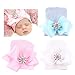 DRESHOW BQUBO Newborn Hospital Hat Infant Baby Hat Cap Big Bow Nursery Beanie 3 Pack