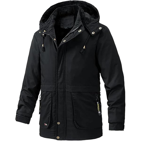 Cresay Men's Winter Thicken Outwear Coat with Removable Hood