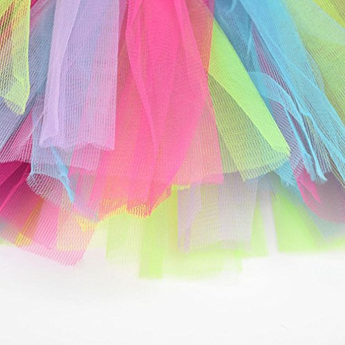 Rucan Girls Skirt, Little Girls Dance Fluffy Tutu Skirt Pettiskirt Ballet Fancy Costume (D)