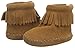 Minnetonka Back Flap Bootie (Infant/Toddler),Brown,1 M US Infant