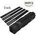 Cable Ties 100pcs Reusable Fastening Wire Cable Ties Straps Wrap Organizer (Black)