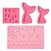 4 Pack Seashell Mold-Large and Small Mermaid Tail Mold-3D Silicone Fondant Mold for Chocolate Candy Soap