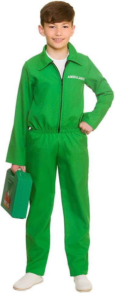 Boys Paramedic Costume Ambulance Hospital Emergency Doctor Fancy Dress Cosplay M Medium, Age 5-7yrs, Height 122-134cm