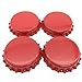 IGOGO 100 PCS Crown Bottle Caps Double Both Sided Colors Craft Linerless 2 sided Red