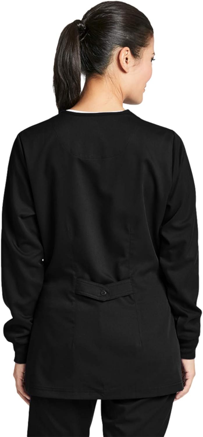 Grey's Anatomy 4-Pocket Warm-Up for Women– Classic Fit Medical Scrub Jacket: Clothing