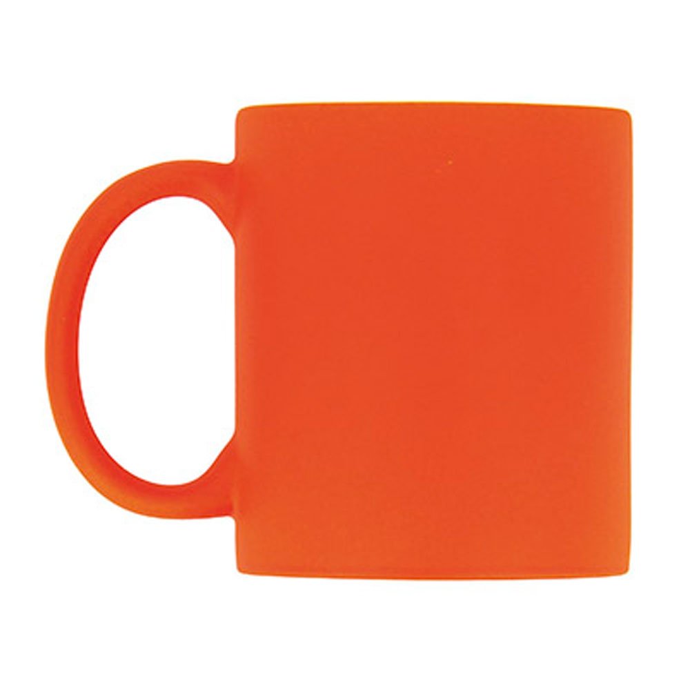 eBuyGB 1292310 Bright Fluorescent/Neon Mug for Tea and Coffee, Ceramic, Orange, Pack of 1 — image 1