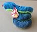 TY Beanie Babies Hissy the Snake Stuffed Animal Plush Toy - 3 inches tall - Blue and Green