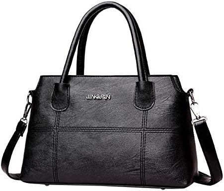 BaZhaHei Women's Vintage Stitching Shell Leather Portable Messenger Bag Fashion Patchwork Solid Bag Zipper Handbag Softback Shoulder Bag Crossbody Bag Tote Bag