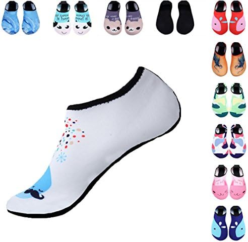 Water Shoes for Women Men Kids,YOOKOO Durable Sole Barefoot Water Skin Shoes Aqua Socks For Beach Pool Sand Swim Surf Yoga Water Aerobics