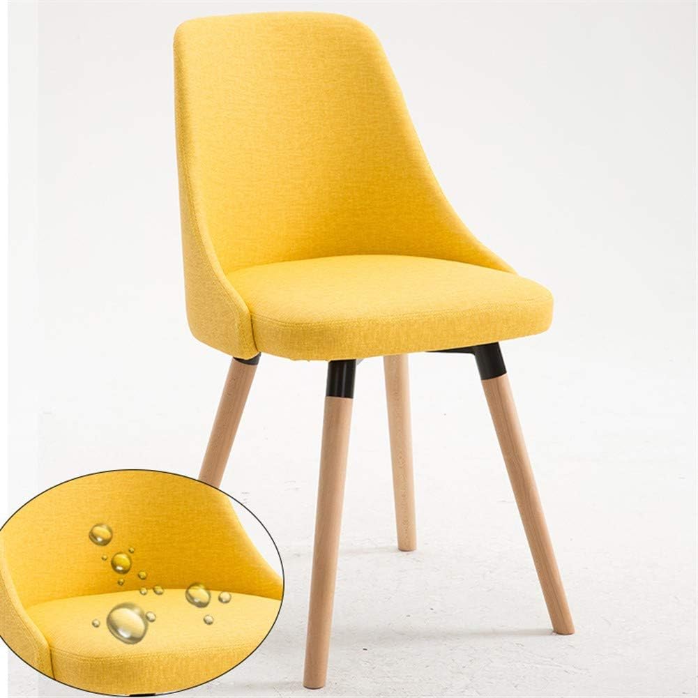 QQXX - Silla de cocina de madera maciza - Tejido de piel - Patas de