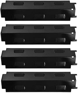 GFTIME Porzellan-Heizplatte aus Stahl, Hitzeschild, Heizzelt, Brennerabdeckung, Ersatz für FirePlus, Fire Mountain, Char-Broil, Campingaz Landmann und andere Modellgrills(4 Pack)