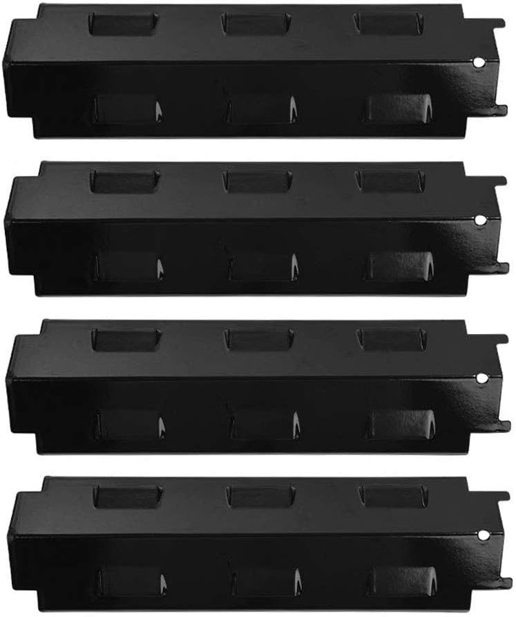 GFTIME Porzellan-Heizplatte aus Stahl, Hitzeschild, Heizzelt, Brennerabdeckung, Ersatz für FirePlus, Fire Mountain, Char-Broil, Campingaz Landmann und andere Modellgrills(4 Pack)
