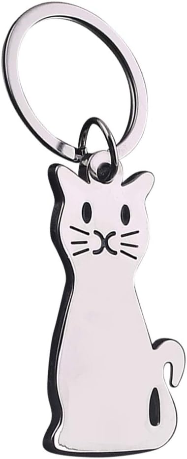 LIOOBO Metal Keyring Key Pendant Cat keyring Animal Keychain Metal Keychian for Kids Friends Families Adults