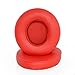 Replacement Ear Pads for Beats Solo 2 and Solo 2 Wireless Headphones With Exclusive AHG Adhesive Tape (RED)