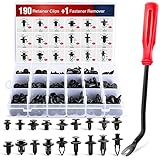 Nilight 190 Pcs Car Retainer Clips Fastener Remover