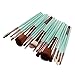 18 pcs/set Makeup Brush Set tools,Matoen Make-up Toiletry Kit Make Up Brush Set (Green)