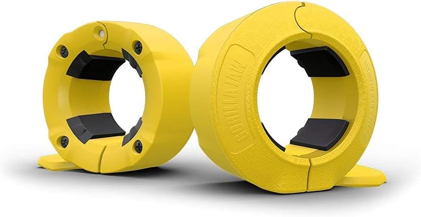 GorillaJaw Olympic Barbell Clamps 2 inch Quick Release Pair of Locking 2" Pro Olympic Weight Bar Plates Nylon Locks Collar Clips for Workout Weightlifting Fitness Exercise Barbell Clamp Black/Red : Sports & Outdoors