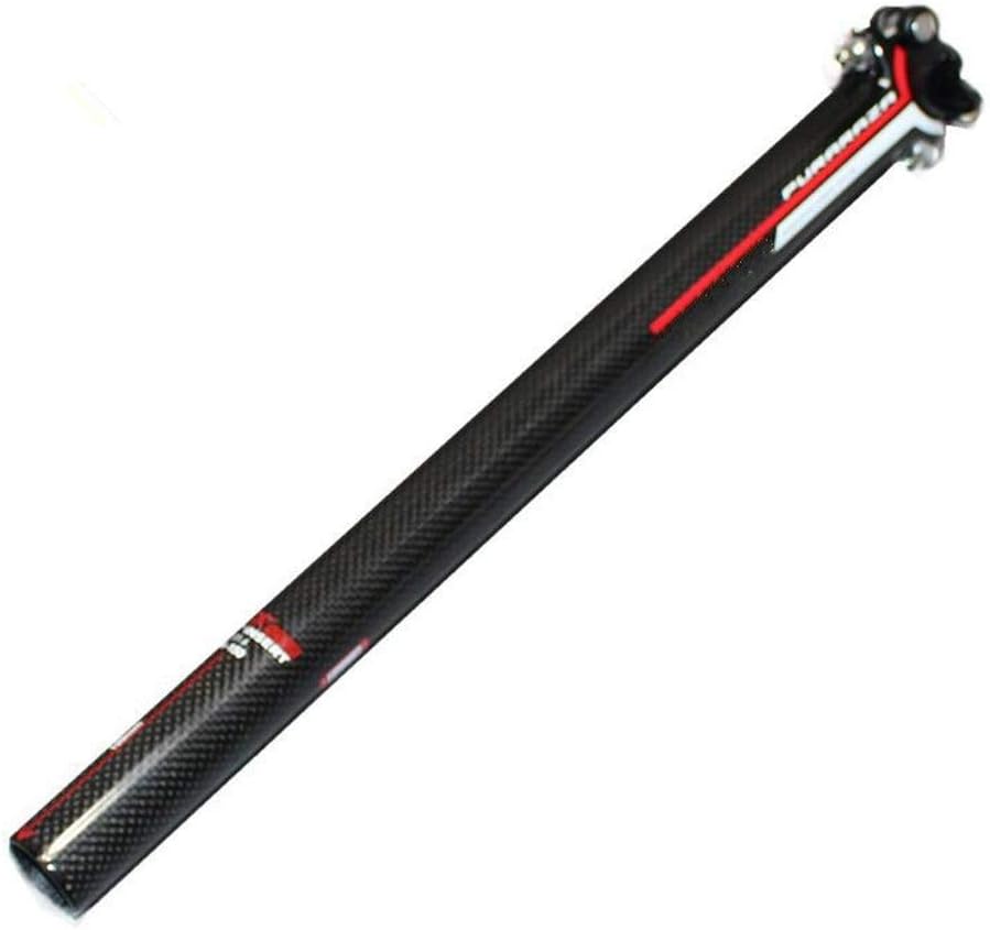 Bicycle seatpost 350 Mm / 400 Mm Full Carbon Fibers Of High Strength Lightweight Bicycle Seat Post The Seat Tube Seat Bicycle replacement super long seatpost ( Color : Red , Size : 30.8-400mm )
