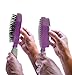Qwik-Clean Brush - Easy Clean Retractable Bristles and Detangling Oval Brush for Curly, Straight and Thick Hair - Wet and Dry Hair - Purple