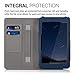 kwmobile Elegant synthetic leather case for Asus Padfone Mini in dark blue with convenient STAND FEATURE