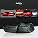 AOEDI LED Tail Lights For Mitsubishi Lancer&EVO X 2008-2017 Audi Style Smoked Lens Replacement