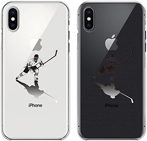 iPhoneX Transparent hard Shell Case Anti-Scratch Clear Ice Hockey 1