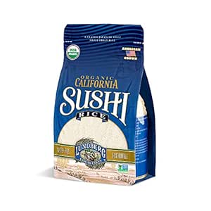 Lundberg Family Farms - Organic California Sushi Rice, Japanese Style Short Grain Rice, Perfectly Sticky, Pantry Staple, Non-GMO, Gluten-Free, USDA Certified Organic, Vegan, Kosher (32 oz)