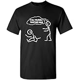 Pull Yourself Together Man Stick Graphic Tees for Men | Novelty Sarcastic Funny Shirts