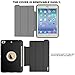 SEYMAC Compatible with iPad Mini 1/2/3 Case, Three Layer Drop Protection Rugged Protective Heavy Duty Case Magnetic Smart Auto Wake/Sleep Cover for iPad Mini 1/2/3(Black/Cream)