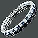 RIZILIA [Ice Cube] Princess Cut Multi-Color CZ 18K White Gold Plated Tennis Bracelet, 7