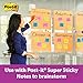 Post-it Super Sticky Big Notes, 15in x 15 in, 1 Pad, 2X The Sticking Power, Neon Orange (BN15)