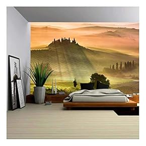 Sunrise in Tuscany - Removable Wall Mural | Self-Adhesive Large Wallpaper - 66x96 inches