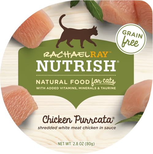 RACHAEL RAY NUTRISH NATURAL WET CAT FOOD, CHICKEN PURRCATA, GRAIN FREE, 2.8 OZ. TUB