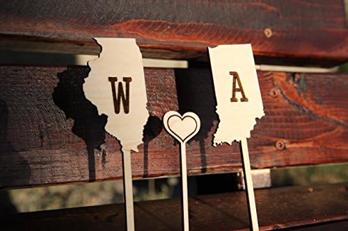Personalized Cake Topper - State Initials