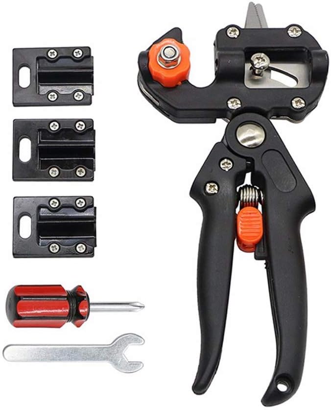 Samhe Garden Grafting Tool Pruner Kit with 3 Replaceable Blades for Plant Branch Twig Vine Fruit Tree