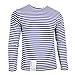 Genuine Russian Paratrooper TELNYASHKA Top - Light Blue Striped Long Sleeved T-Shirt (40