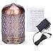 Metal Essential Oil Aromatherapy Diffuser Electric Cool Mist Led light Diffuser Copper 100ml with Timer Waterless Auto Shut-off and 7 Colors LED Light for Home Office Yoga Ornaments