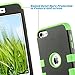 ULAK iPod Touch 7 Case, iPod Touch 6 Case, Heavy Duty High Impact Rugged Shockproof Cover Anti-Scratch Protective Case for Apple iPod Touch 5/6/7th Generation, Green