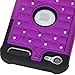 iPod Touch 5 / iPod Touch 6, Touch 5 / Touch 6 Case, Style4U Studded Rhinestone Crystal Bling Hybrid Armor Case Cover for Apple iPod Touch 5 / iPod Touch 6 with 1 Stylus [Purple/Black]