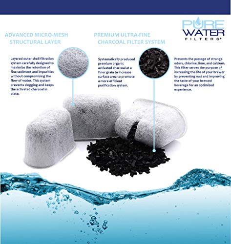 (6) Coffeemaker Charcoal Water Filters For Sears Kenmore 69768 - New