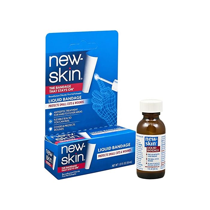 New-Skin Liquid Bandage, Waterproof Bandage for Scrapes and Minor Cuts, 1 fl oz (Pack of 2)
